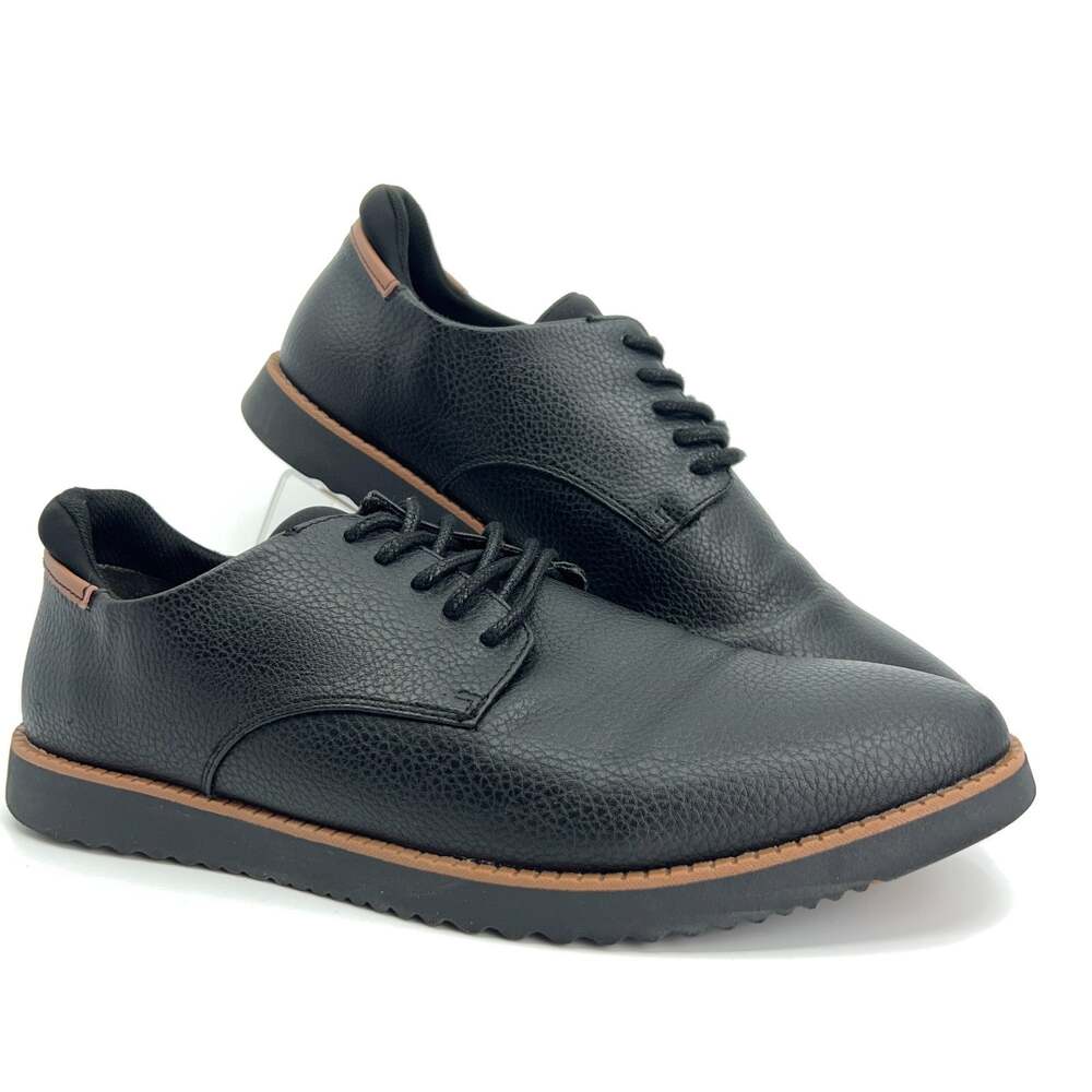 Dr Scholls Sync Oxford Men 11.5 Black Plain Toe Dress Casual Shoes
